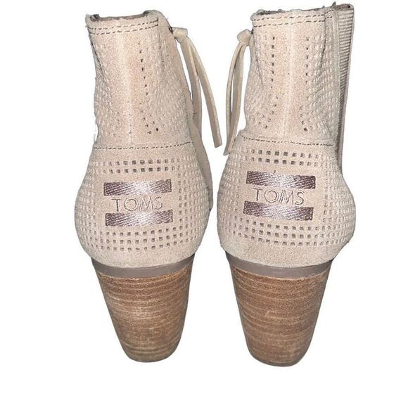 Tom’s perforated peep toe heeled boots 8 - Picture 3 of 8